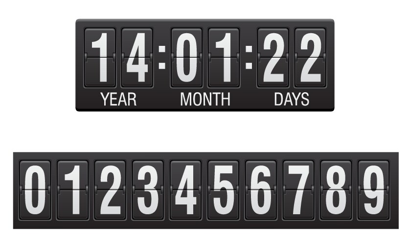 Digital Countdown Timer Display vector image