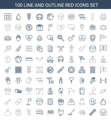 Red icons (36871322) – Free Vector | VectorStock