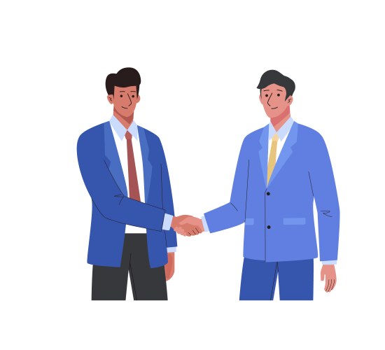 двое мужчин пожимают руки на фоне графика