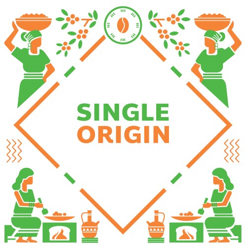 Ethiopian Coffee Roasting Vector Image