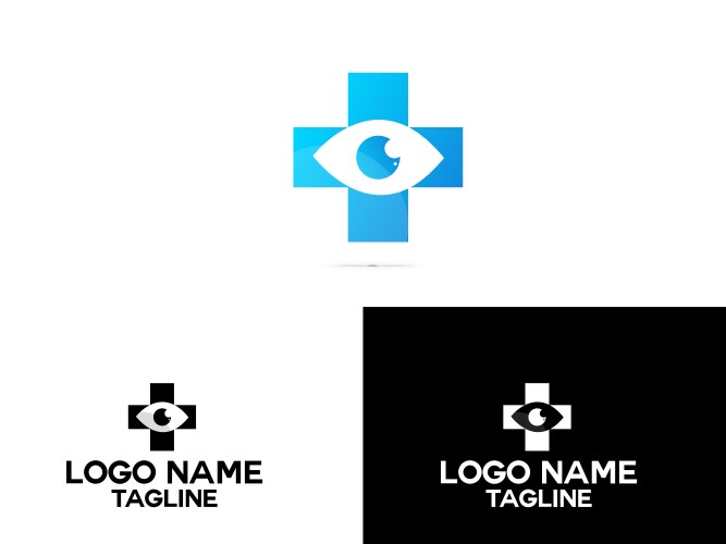 eye hospital logo design vector image