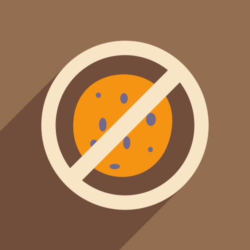Flat with shadow icon and mobile application germs vector image