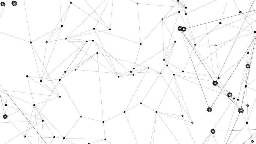 Global network connections with points and lines vector image