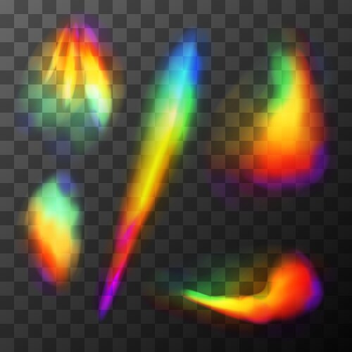 Realistic light effects collection Royalty Free Vector Image