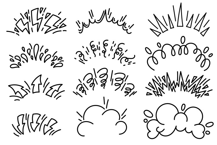 Bomb explosion comic style templates Royalty Free Vector