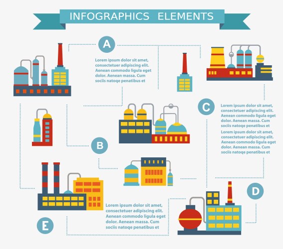 Construction infographic circle diagram Royalty Free Vector