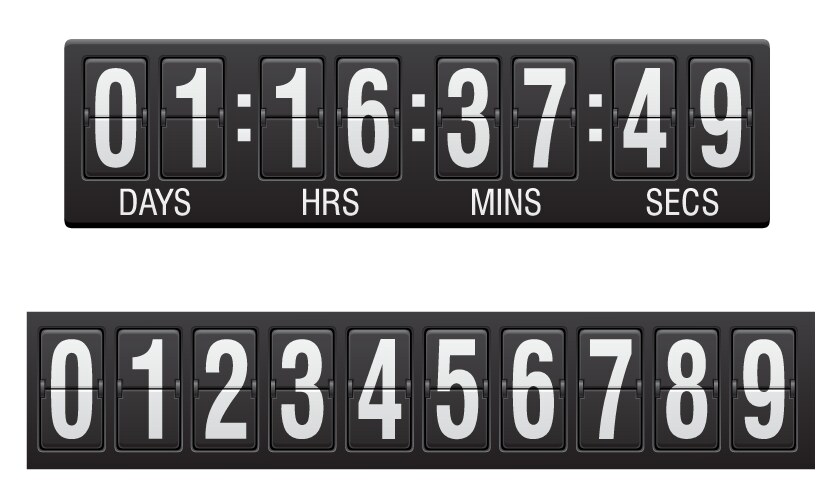 Digital Countdown Timer Display vector image