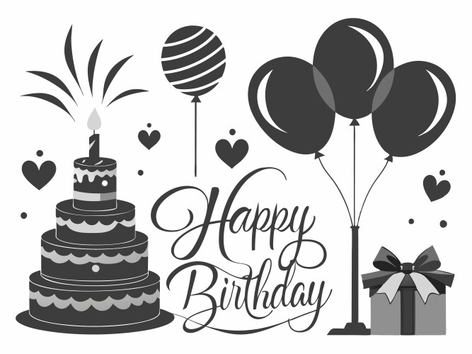 Happy Birthday Silhouette Vector Images (over 18,000)
