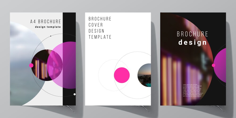 layout a4 format modern cover mockups vector image