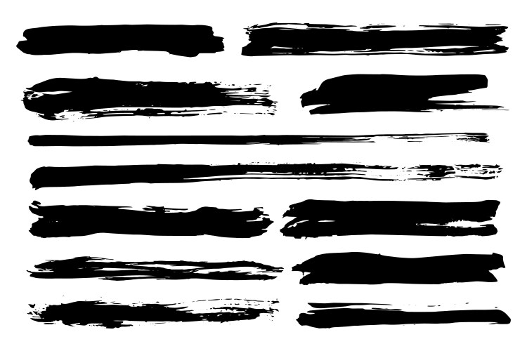Grunge brush strokes Royalty Free Vector Image