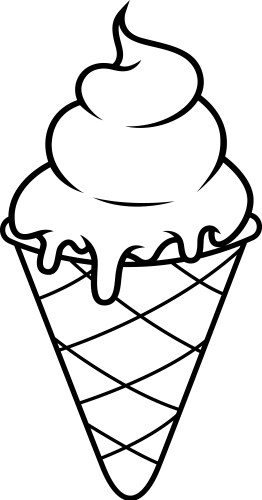 A ice cream design element for logo sign emblem Vector Image