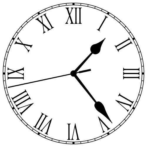 Roman numeral clock Royalty Free Vector Image - VectorStock