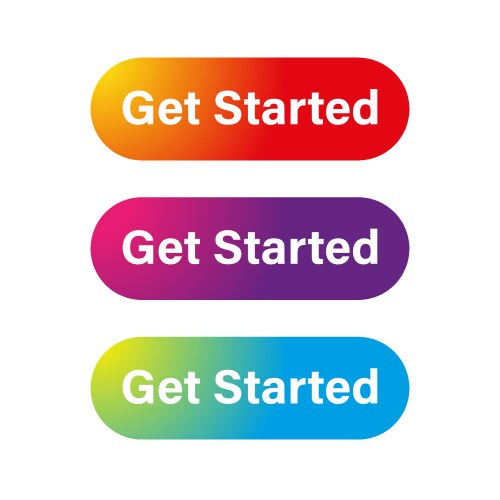 get started call to action button vector image