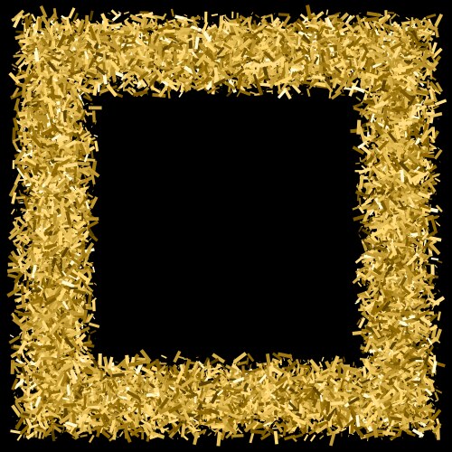 Black and gold background with circle frame Vector Image