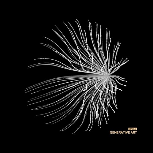 Array with dynamic particles 3d futuristic vector image