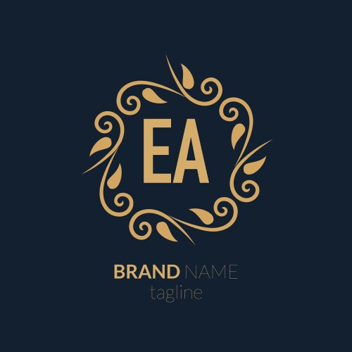 Creative letter ws logo design template initial Vector Image