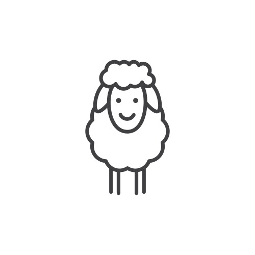Simple Sheep Icon (61135430) – Royalty-Free Vector | VectorStock
