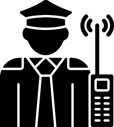 Security guard jobs logo Royalty Free Vector Image