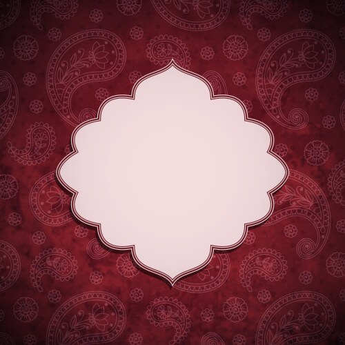 Frame in the indian style Royalty Free Vector Image
