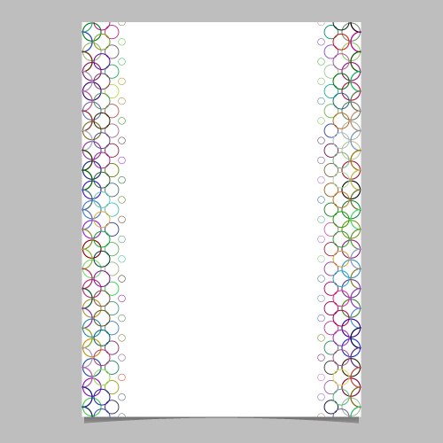 Multicolored circle pattern page template vector image