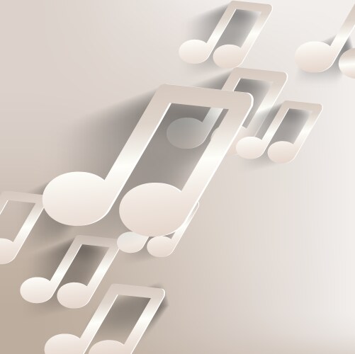 paper background with music web iconflat design vector image