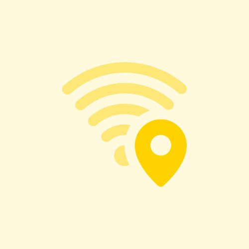 Tracking location easily with wireless connection vektorbild