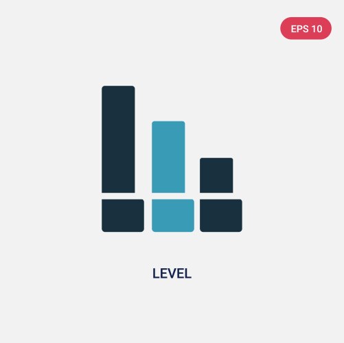 Two color level icon from user interface concept vector image