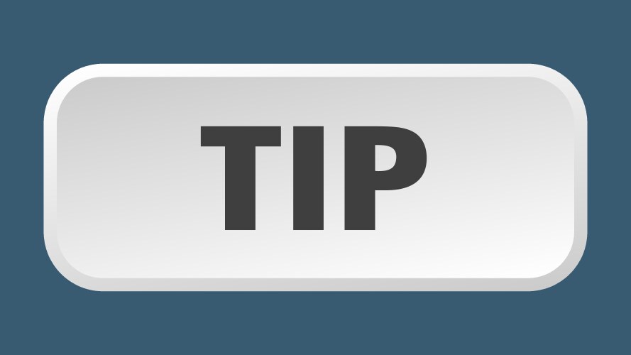 Tip button square 3d push vector image