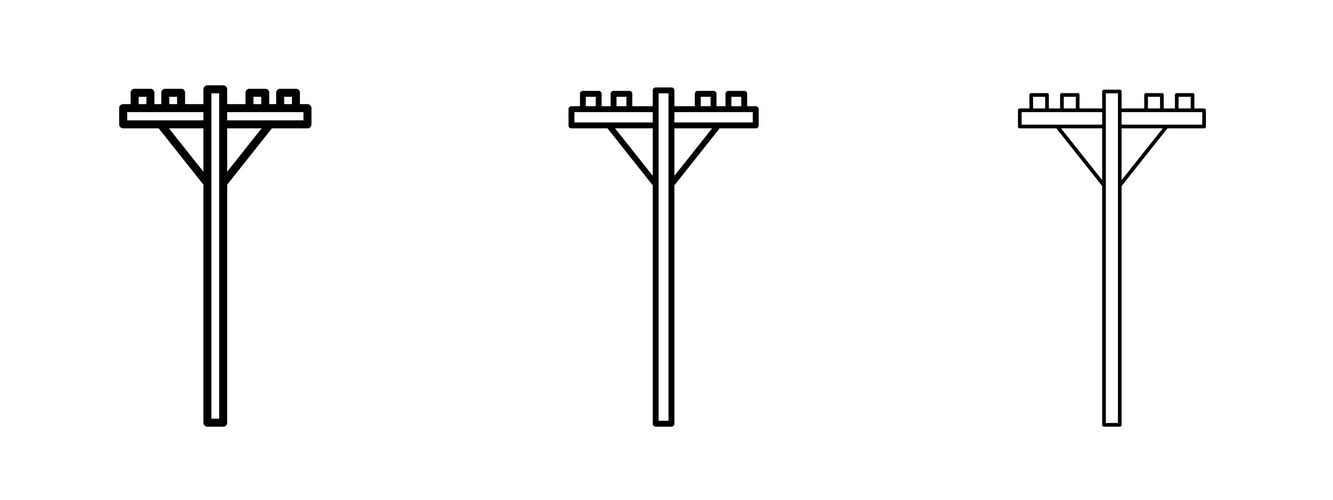 Utility pole icon isolated on white background – Royalty-Free Vector ...