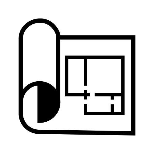 Plan kitchen countertop icon Royalty Free Vector Image