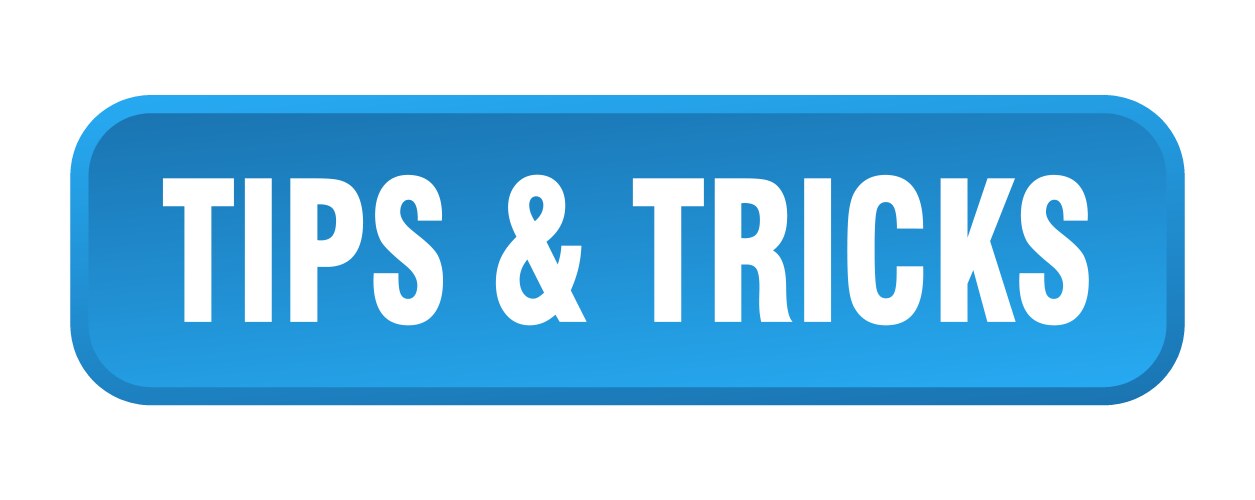 Tips tricks button square 3d push vector image