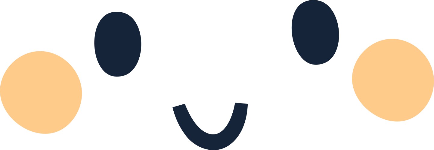 Cartoon Character Smiling Face Royalty Free Vector Image