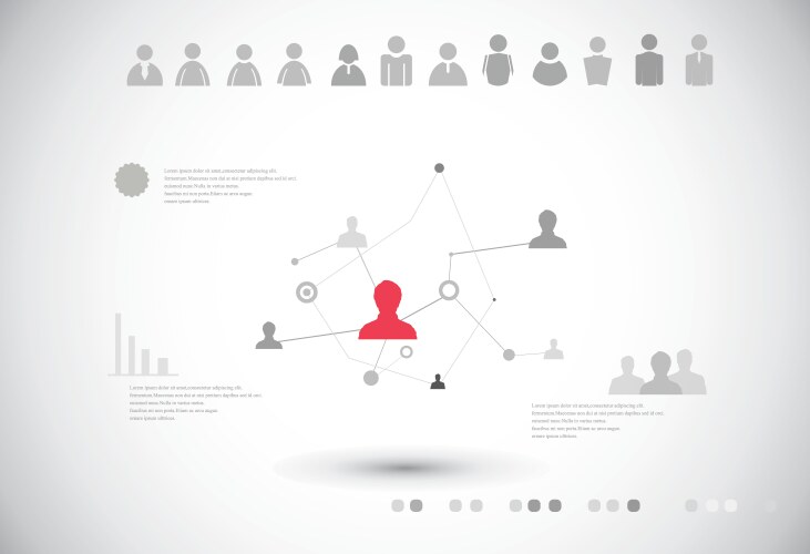 Human model connection Royalty Free Vector Image