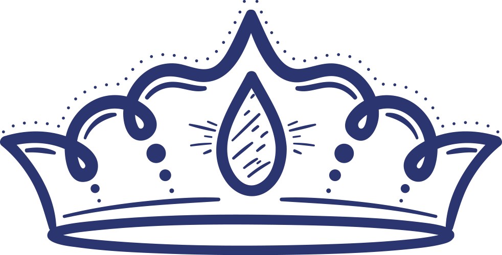Princess crown sketch Vector Image