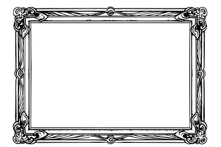 Retro Ink Photo Frame Sketch Vector Image