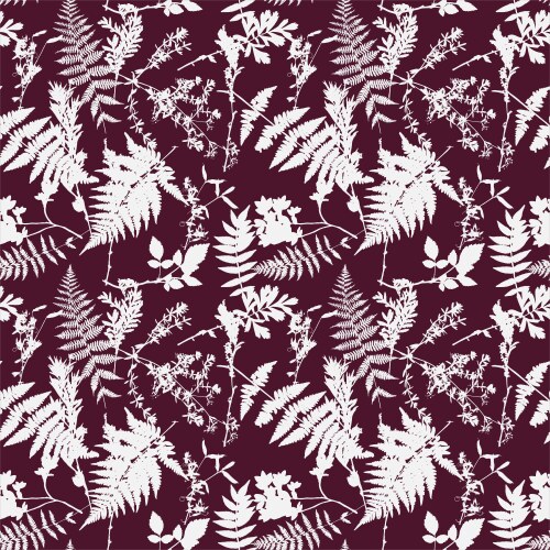 Seamless pattern with leaves silhouettes vector image