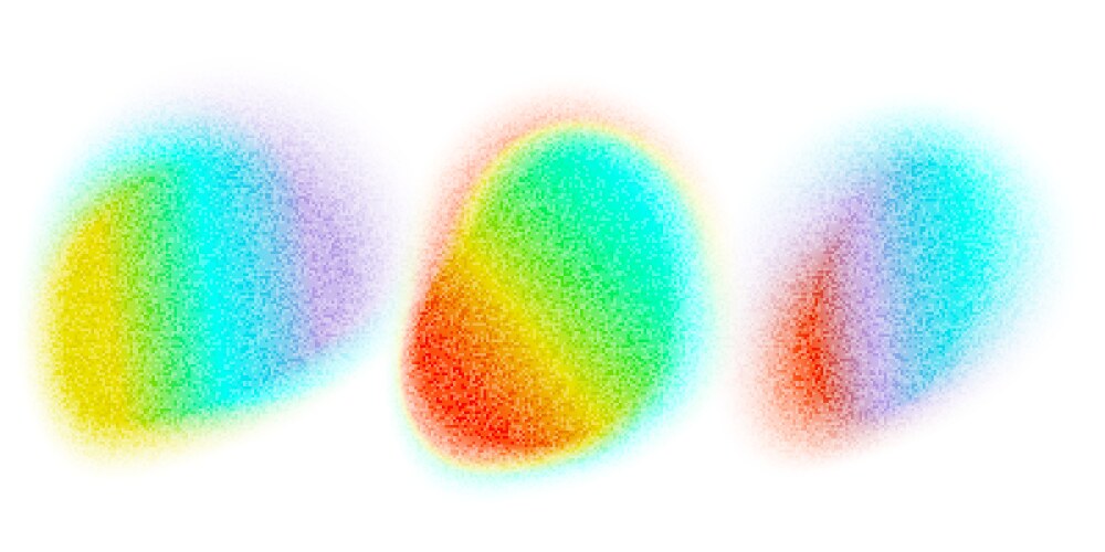 Set abstract gradient blobs mesh modern trendy vector image