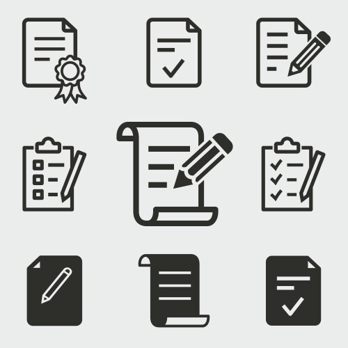 form icons set vector image