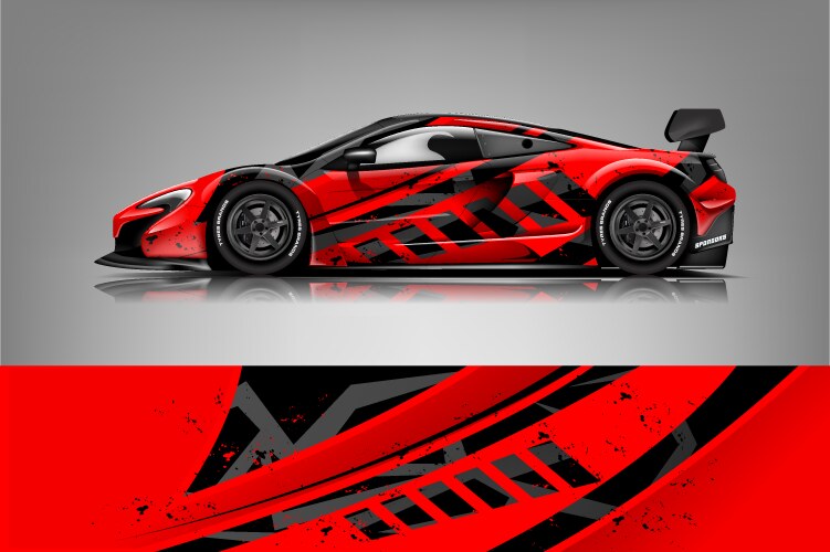 Racing Car Stripe Wrap Vector Image