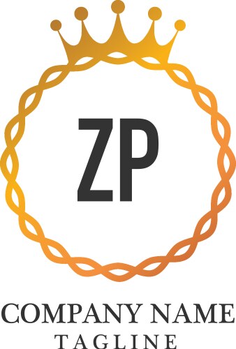 Initial letter zp vintage circle line template – Royalty-Free Vector ...