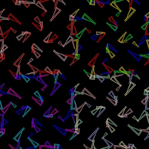 Set of patterns from flowing lines and triangles vector image