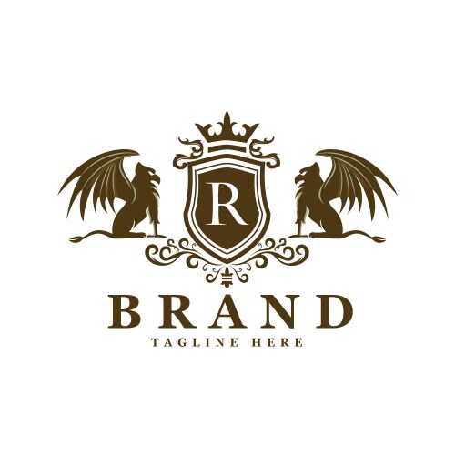 Royal griffin logo Vector Image