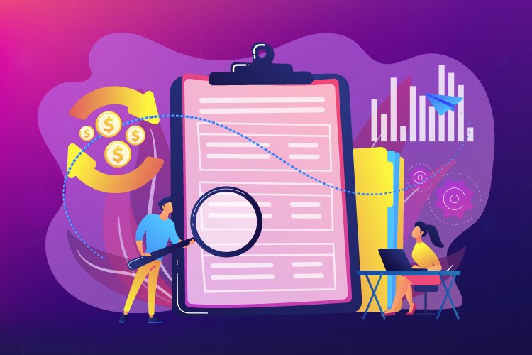 Cash flow statement concept Royalty Free Vector Image