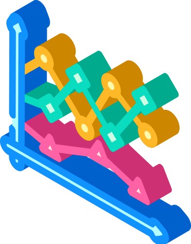 Data points plot machine learning isometric icon vector image