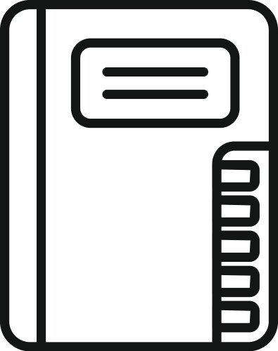 Web folder icon outline computer interface vector image