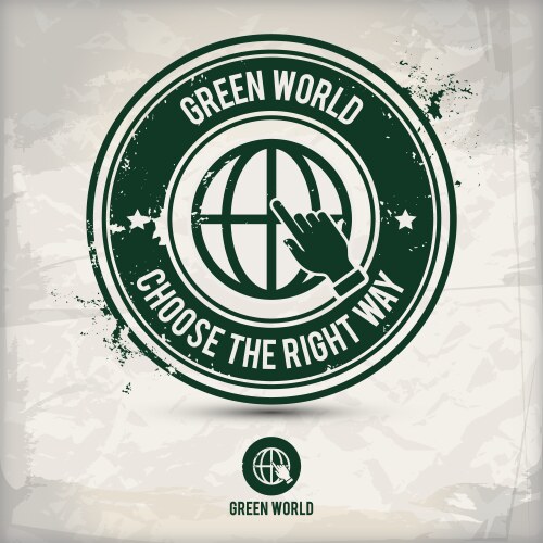 Alternative eco way stamp Royalty Free Vector Image