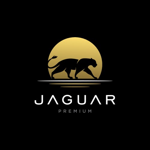 Jaguar logo design vector image