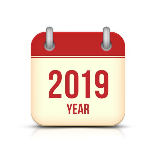 new year 2019 calendar icon vector