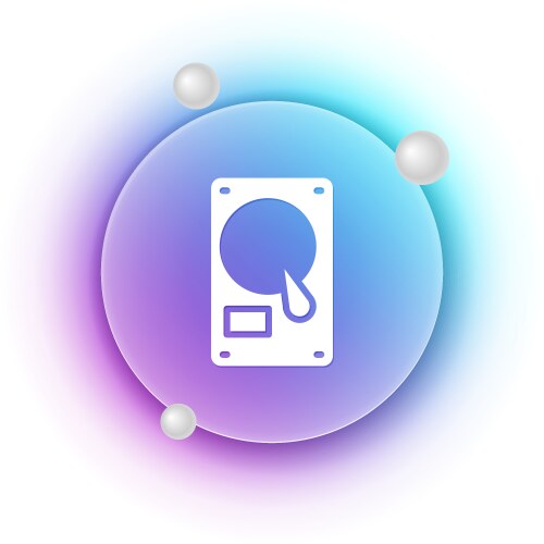 White hard disk drive hdd icon isolated Vector Image