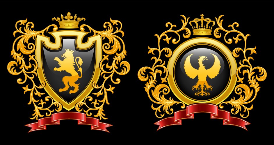 Royal design elements Royalty Free Vector Image